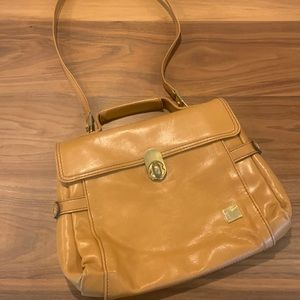 Tan leather purse